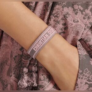 Christian Dior Pink and Grey Friendship Bracelet